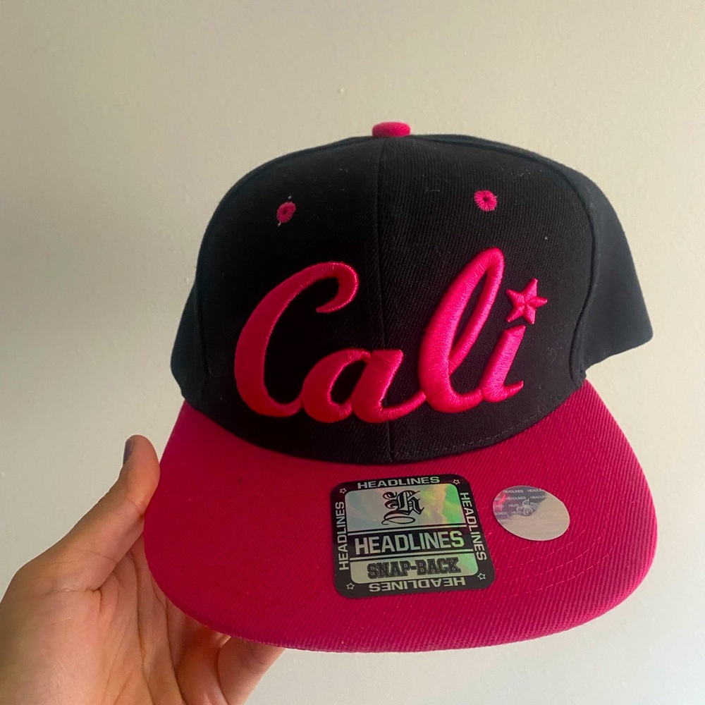 Brand new Cali hat. Pink/black. Large size
